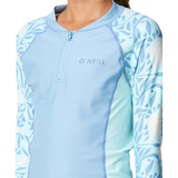 O'Neill Girls Bahia 1/4 Zip Long Sleeve Rash Vest