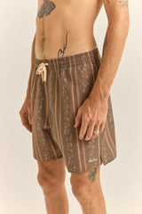 Rhythm Mens Paisley Stripe Beach Short