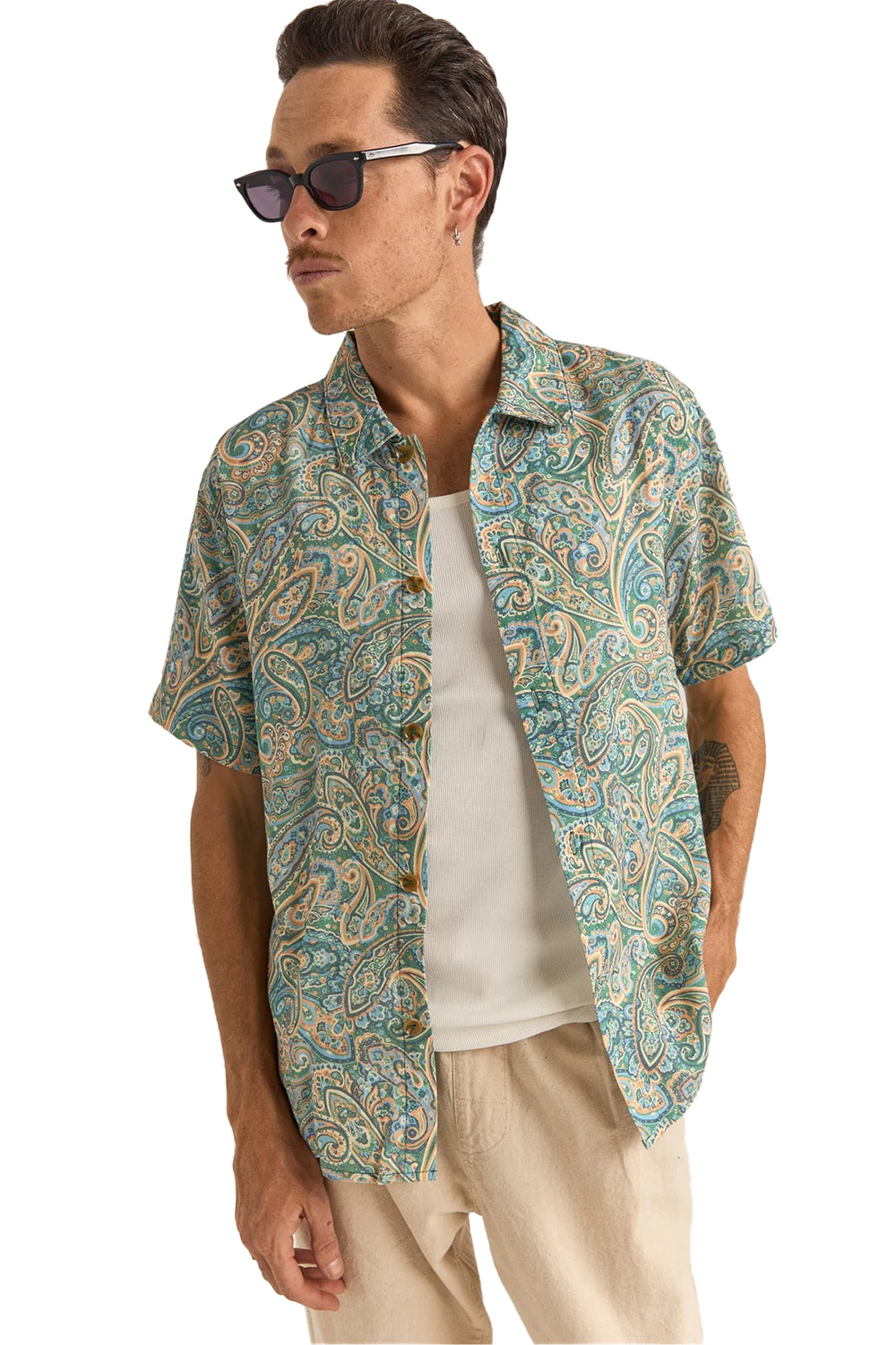 Rhythm Mens Cabo Paisley Shirt