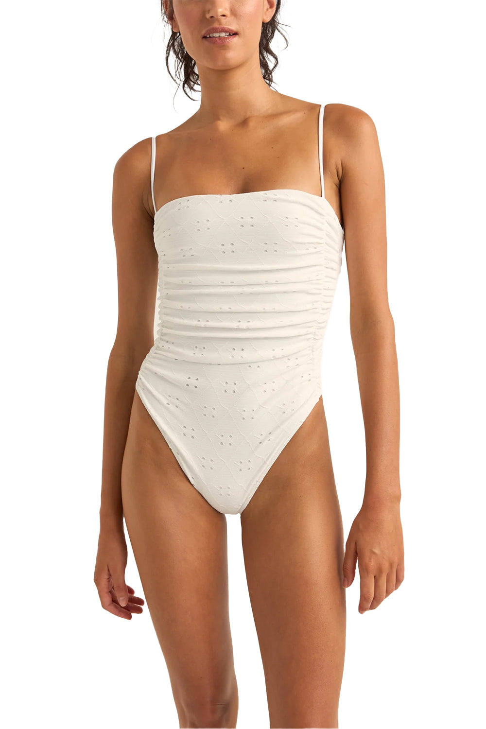 Rhythm Womens Brighton Eyelet Scrunched Side One Piece