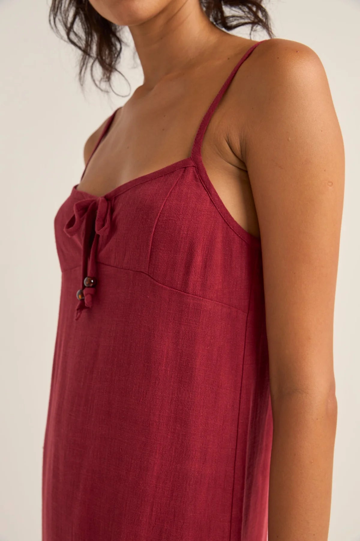 Rhythm Womens Seacoast Keyhole Slip Dress