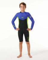 Rip Curl Boys Dawn Patrol Long Sleeve 2mm Back Zip Short Leg Wetsuit