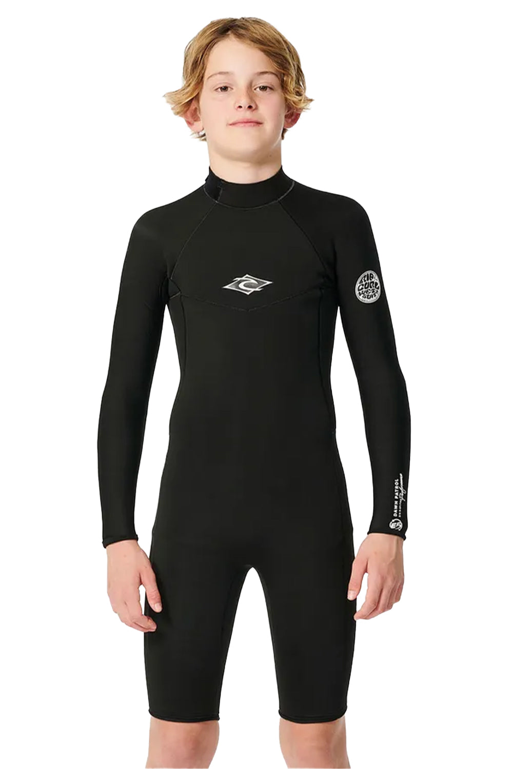 Rip Curl Boys Dawn Patrol Long Sleeve 2mm Back Zip Short Leg Wetsuit