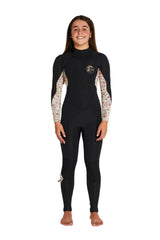 O'Neill Girl's Bahia 4/3mm Steamer Back Zip Wetsuit - Sierra