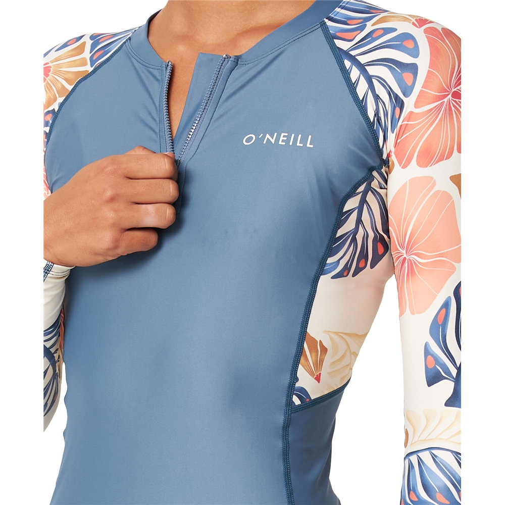 O'Neill Womens Bahia 1/4 Zip Long Sleeve Rash Vest