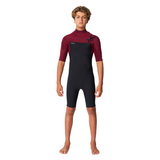 O'Neill Boys Hyperfreak 2mm Short Sleeve Chest Zip Springsuit