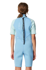 O'Neill Girls Reactor 2 Back Zip 2mm Short Sleeve Springsuit