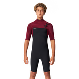 O'Neill Boys Hyperfreak 2mm Short Sleeve Chest Zip Springsuit