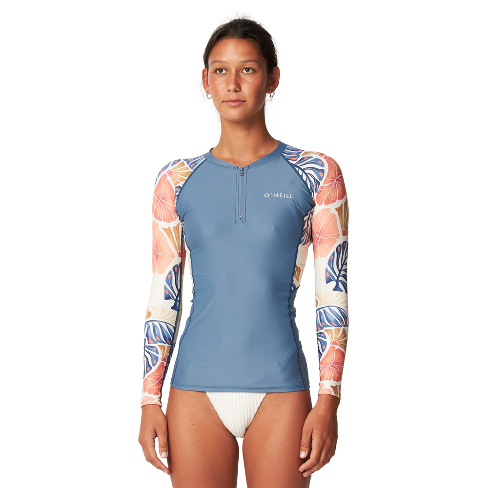 O'Neill Womens Bahia 1/4 Zip Long Sleeve Rash Vest