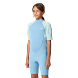 O'Neill Girls Reactor 2 Back Zip 2mm Short Sleeve Springsuit