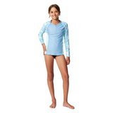 O'Neill Girls Bahia 1/4 Zip Long Sleeve Rash Vest