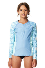 O'Neill Girls Bahia 1/4 Zip Long Sleeve Rash Vest