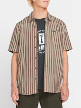 Volcom Mens Arvostripe Woven Short Sleeve Shirt