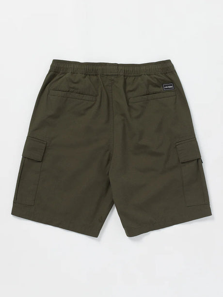 Volcom Mens March Cargo Elastic Waist Short