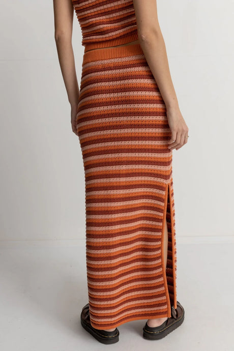 Rhythm Spirit Knit Stripe Midi Skirt