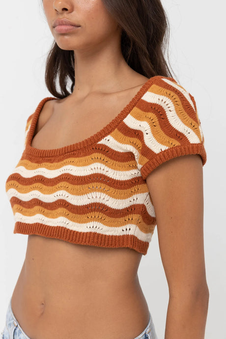 Rhythm Womens Sunshine Cap Sleeve Top