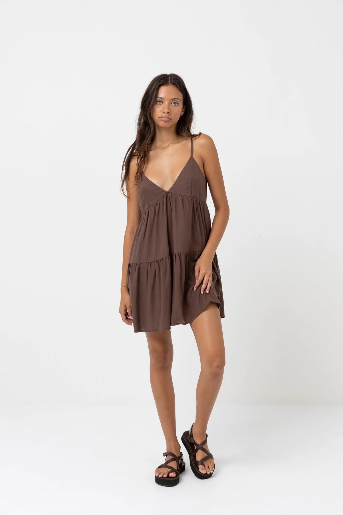 Rhythm Classic Tiered Mini Dress