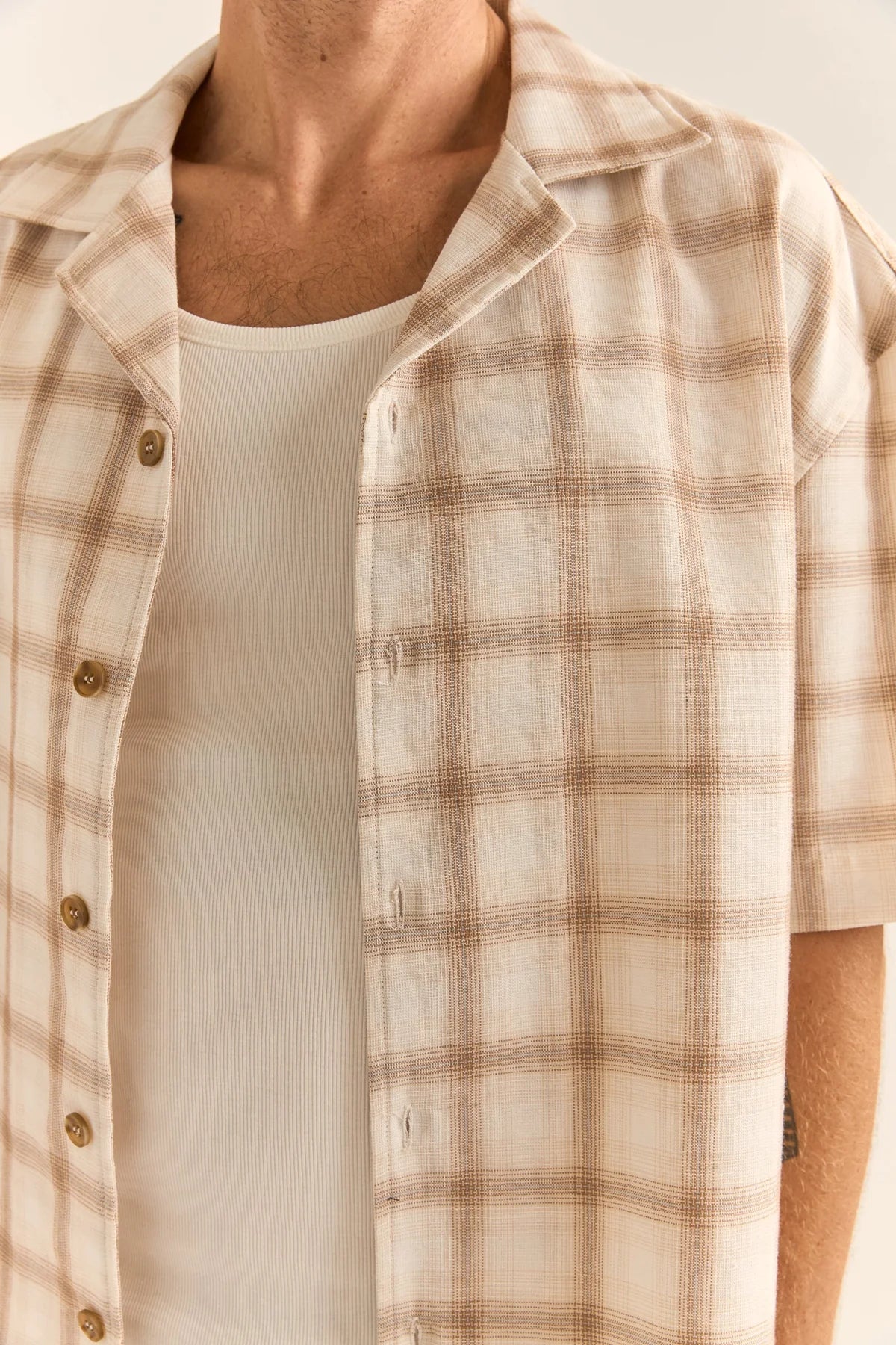 Rhythm Mens Relaxed Check Shirt