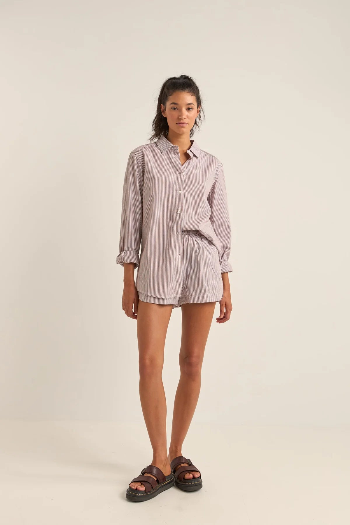 Rhythm Womens Zephyr Stripe Beach Shirt