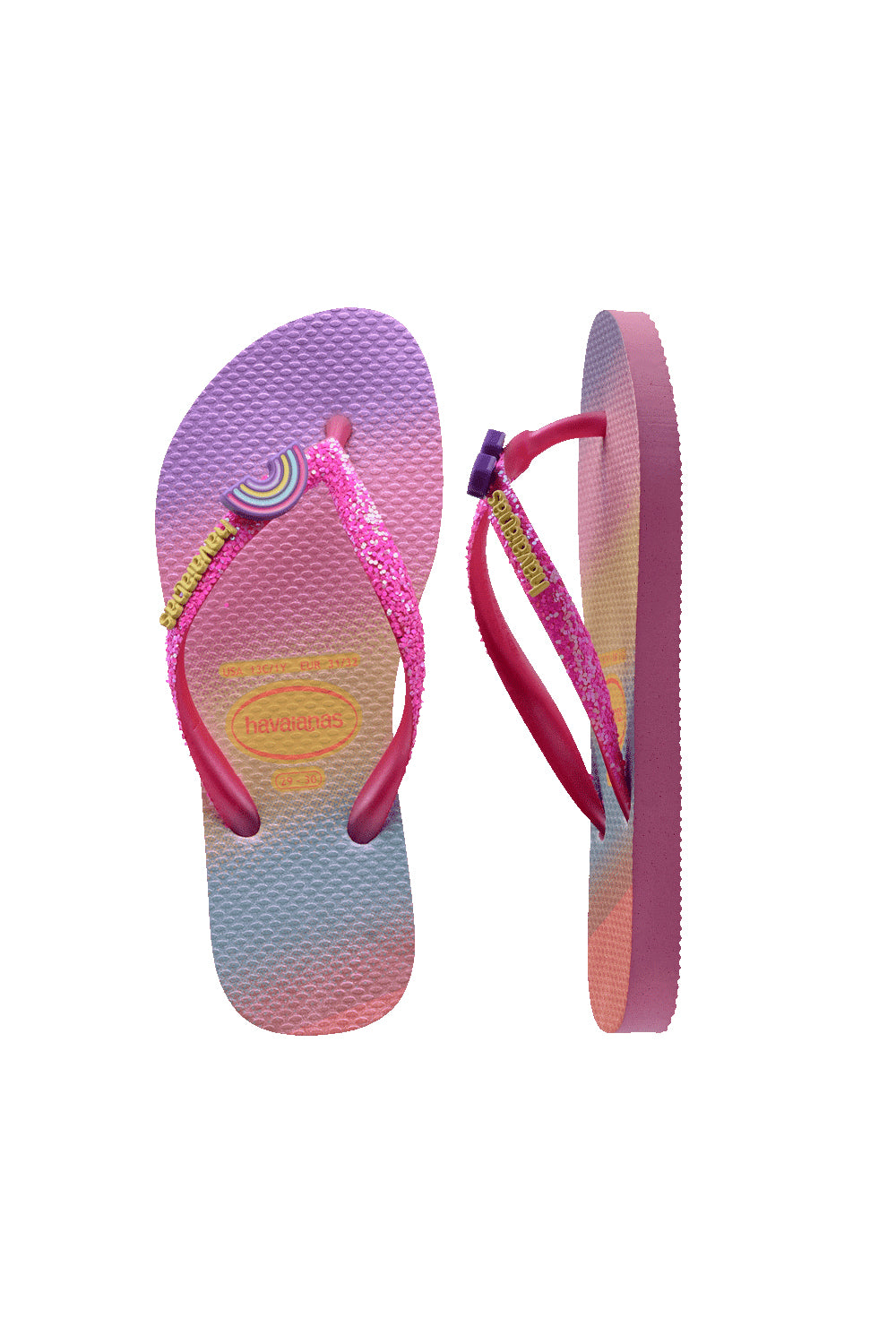 Havaianas Kids Slim Glitter II Thongs Sanbah Australia