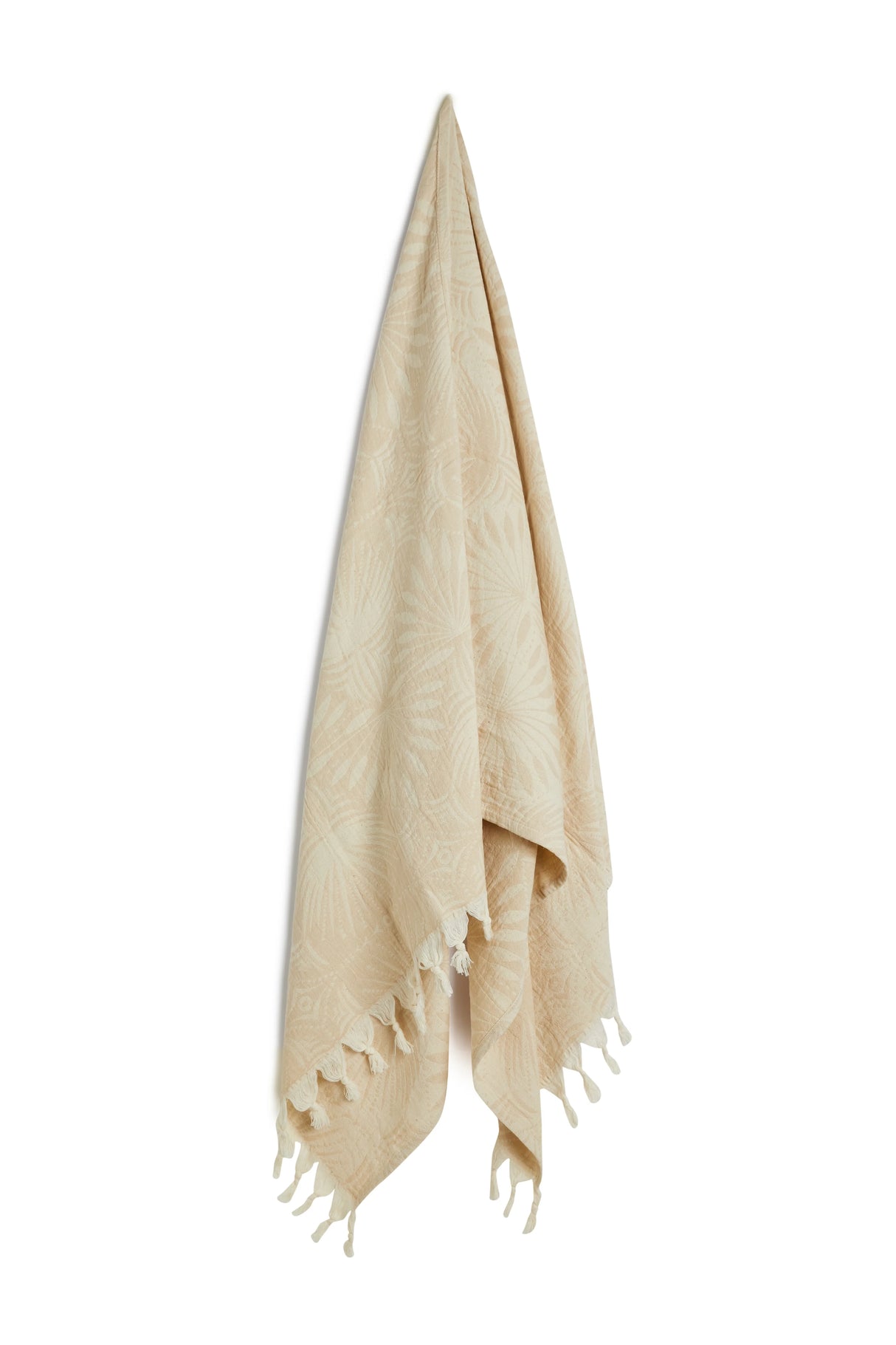 Salty Shadows Palm Frond Pattern Towel