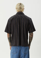 Afends Mens A Stripe Short Sleeve Shirt