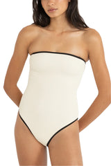 Rhythm Womens Essential Rib Contrast One Piece