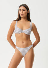 Afends Womens Drew Check Bikini Bottom