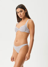 Afends Womens Drew Check Bikini Bottom