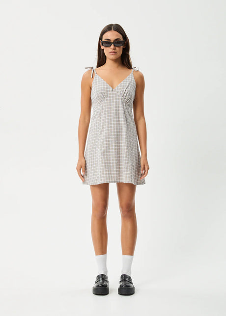 Afends Womens Drew Seersucker Mini Dress