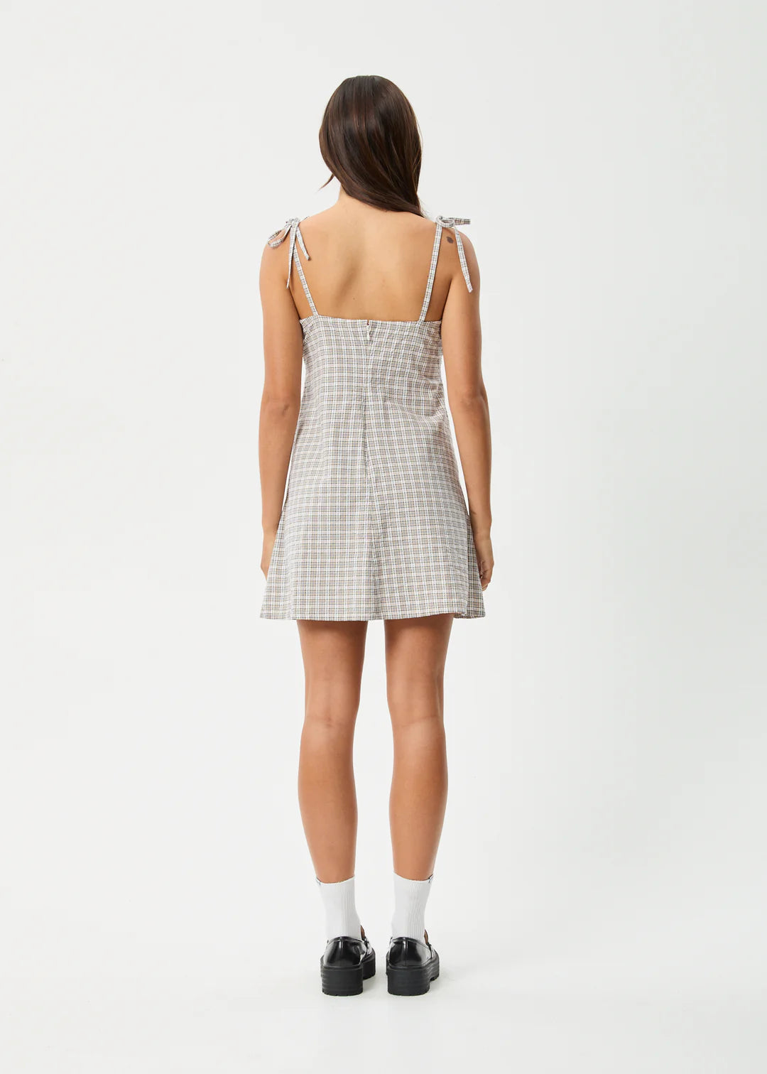 Afends Womens Drew Seersucker Mini Dress