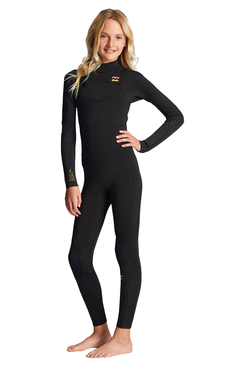 Billabong Girls 4/3mm Synergy Chest Zip Wetsuit