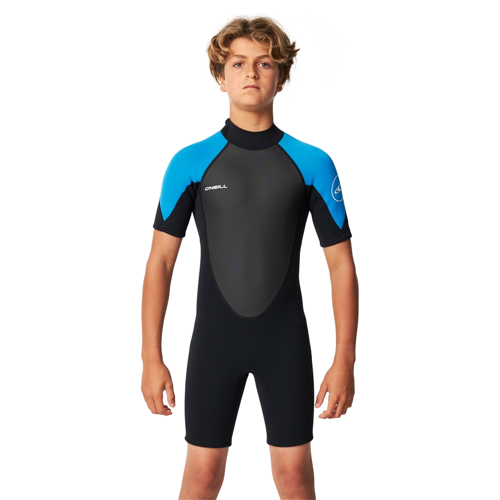 O'Neill Boys Reactor 2 Back Zip 2mm Short Sleeve Springsuit