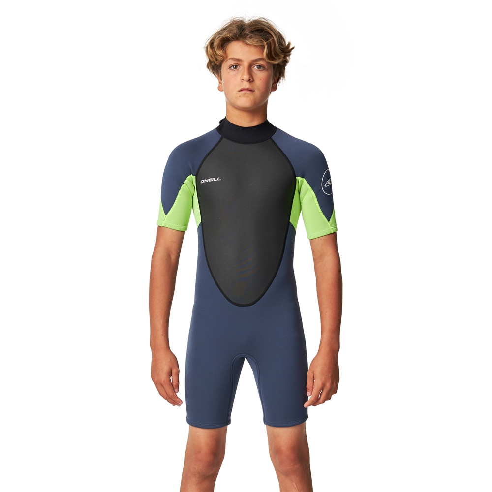 O'Neill Boys Reactor 2 Back Zip 2mm Short Sleeve Springsuit