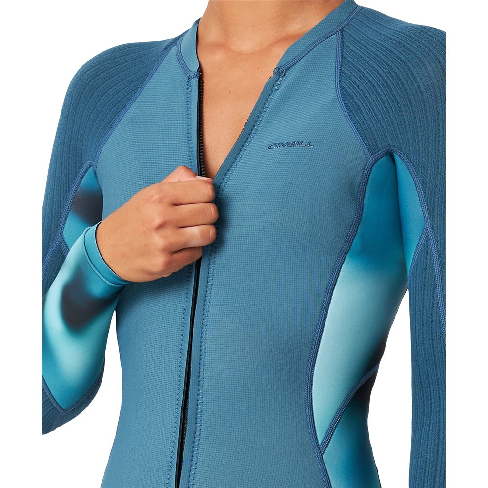 O'Neill Womens Hyperfreak 2mm Front Zip Long Sleeve Springsuit