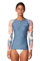 O'Neill Womens Bahia 1/4 Zip Long Sleeve Rash Vest