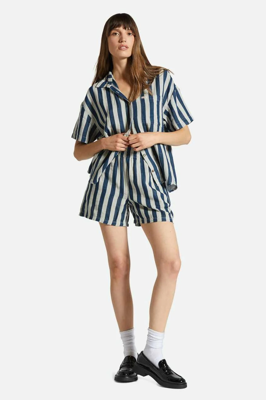 Brixton Mykonos Stripe Boyfriend S/S Woven Shirt