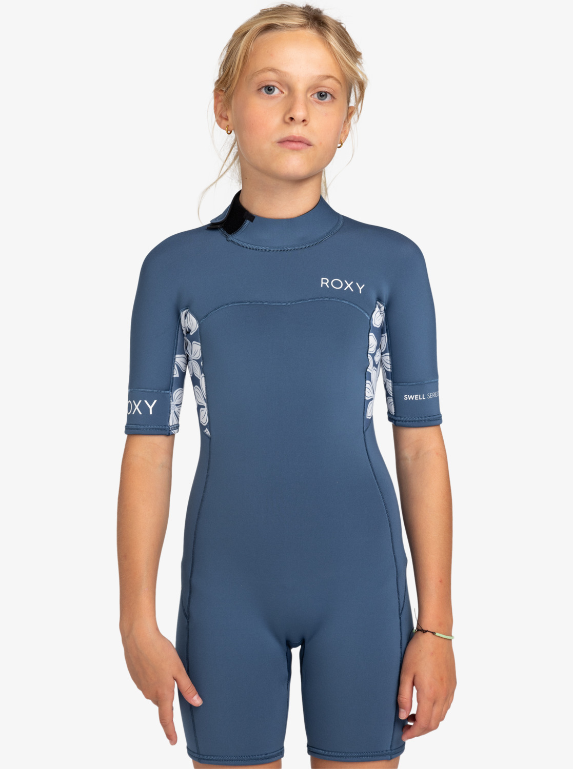 Roxy Girls (8-16) 2mm Swell Series Short Sleeve Back Zip Springsuit