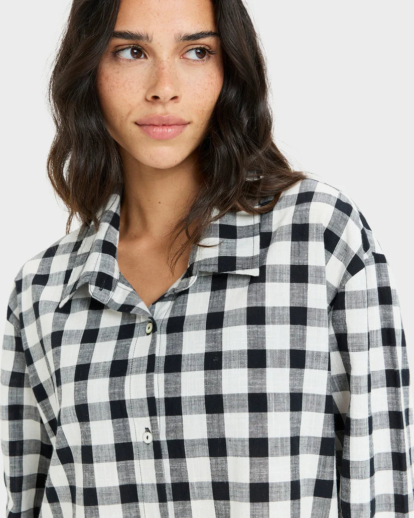 ROXY Womens Porto Trip Cover Up L/S Shirt