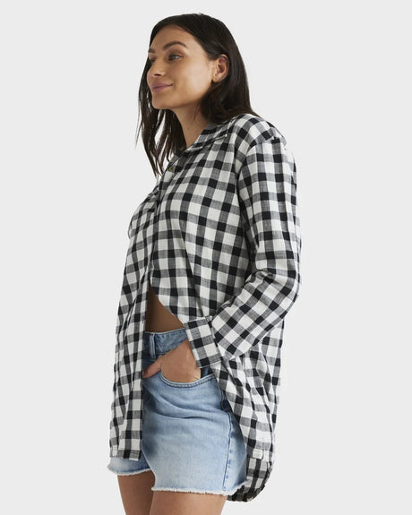 ROXY Womens Porto Trip Cover Up L/S Shirt