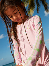 ROXY Girls (2-7) Pineapple Line Long Sleeve UPF 50 Rash Vest