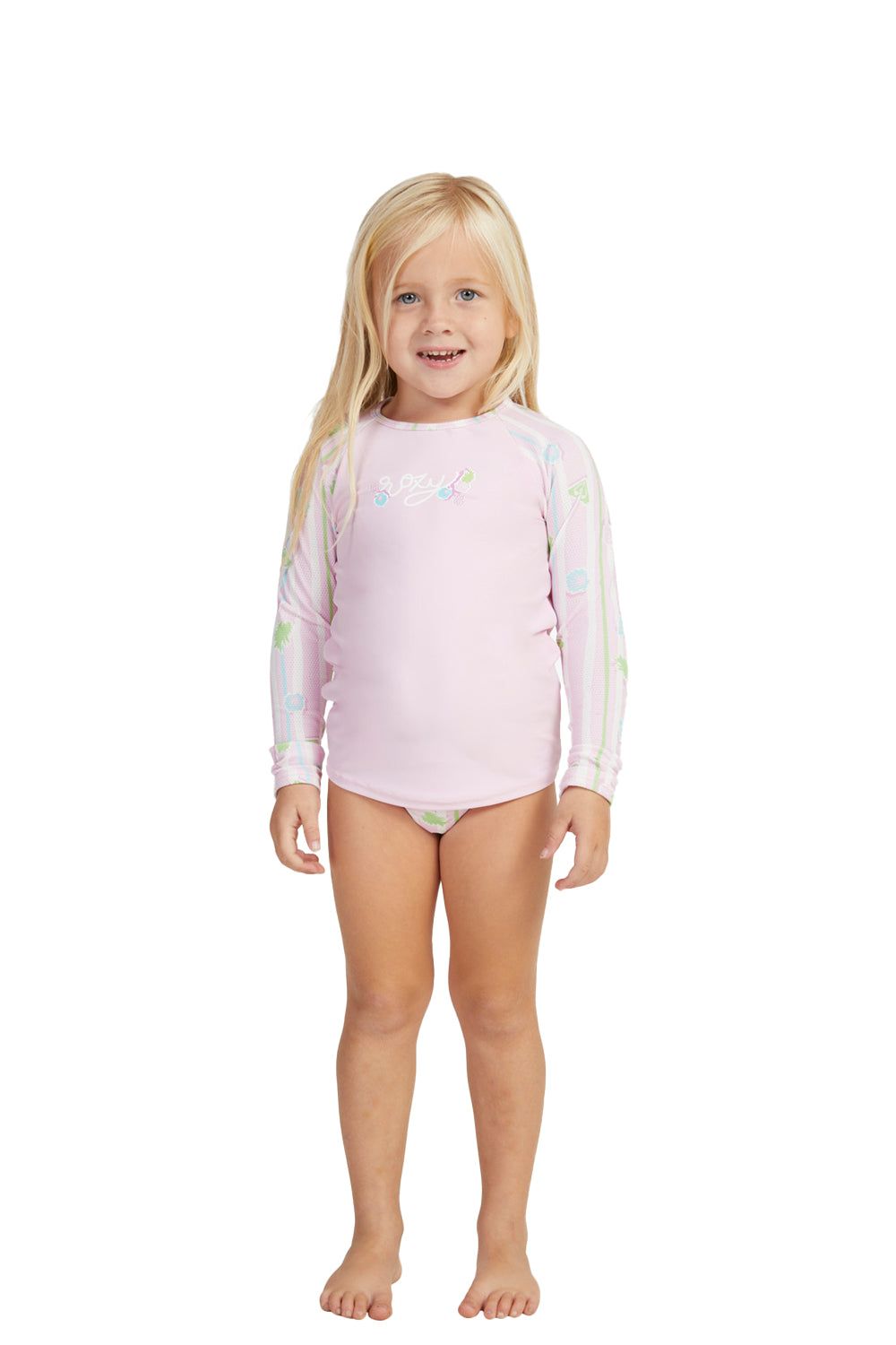 ROXY Girls (2-7) Pineapple Line Long Sleeve UPF 50 Rash Vest