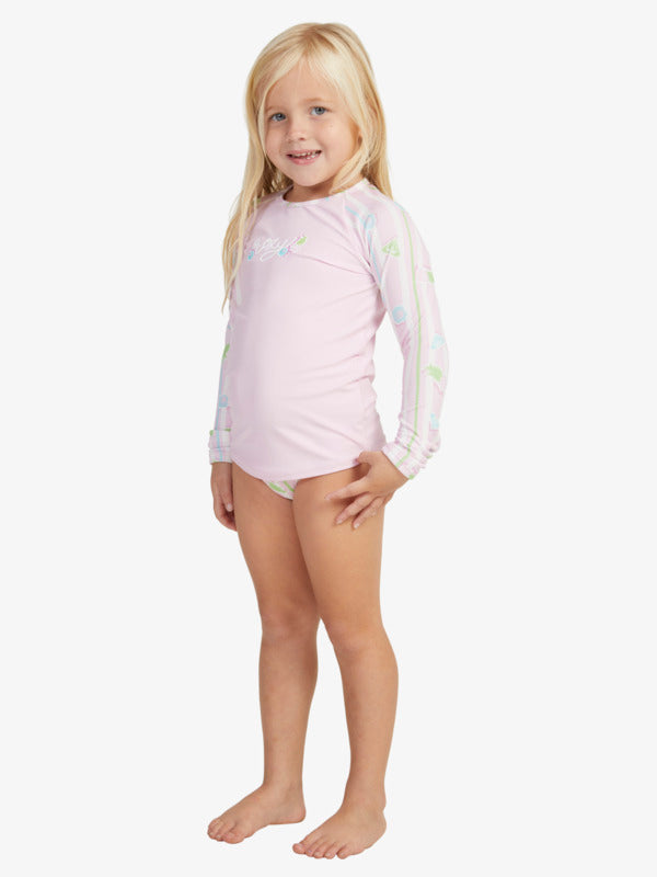 ROXY Girls (2-7) Pineapple Line Long Sleeve UPF 50 Rash Vest