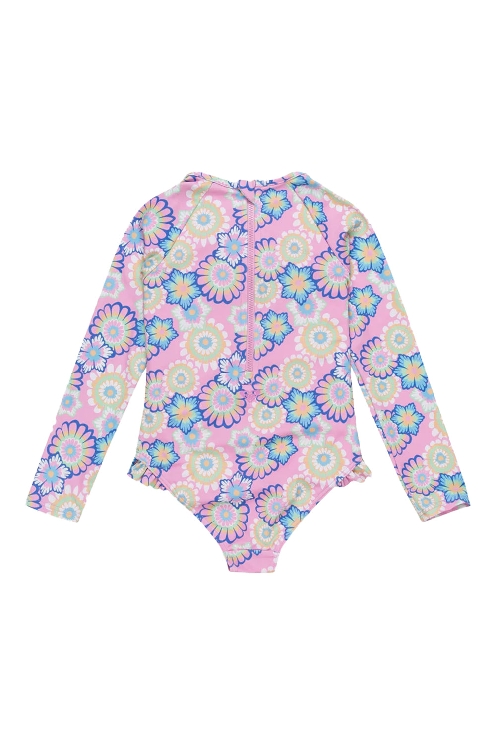 ROXY Girls (2-7) Flower Party Long Sleeve One-Piece Rashguard