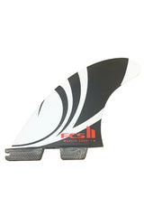 FCS 2 Sharpeye PC Thruster Fin Set - Black/White