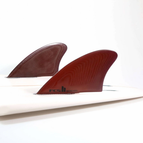 FCS2 Retro Keel PG Twin Fin Set - Red