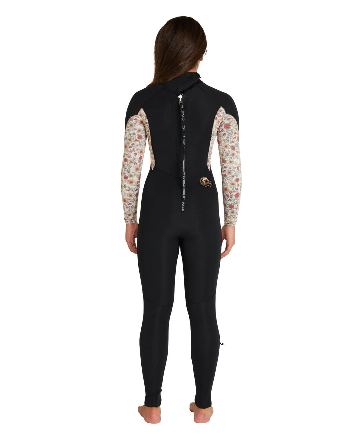 O'Neill Girl's Bahia 4/3mm Steamer Back Zip Wetsuit - Sierra