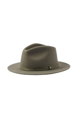 Brixton Messer Packable Fedora - Olive Surplus | Sanbah Australia