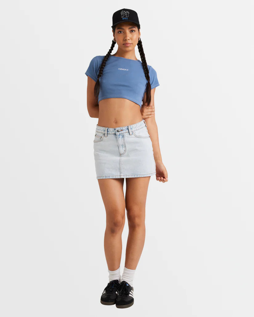 RVCA Womens Mini Denim Skirt