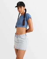 RVCA Womens Mini Denim Skirt